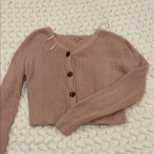 Women's Pink Cardigan Sweater